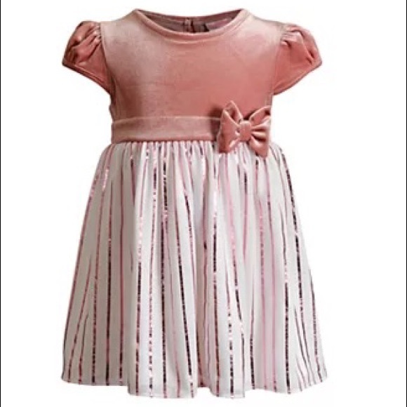 Toddler Girl Youngland Velvet Pleated Skirt Dress - Picture 3 of 16